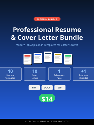 Professional Resume & Cover Letter Bundle