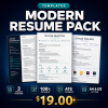 Modern Resume Pack — 5 Contemporary ATS Word Templates
