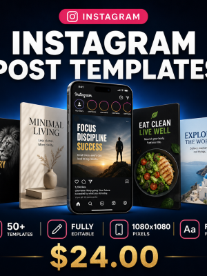 Instagram Post Templates — Professional Square Designs for Feed & Engagement