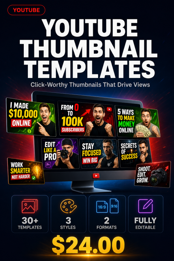 YouTube Thumbnail Templates — Click-Worthy Designs That Drive Views