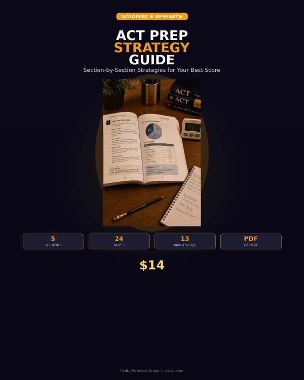 ACT-088_cover ACT Prep Strategy Guide — Section-by-Section Strategies for English, Math, Reading, Science & Writing