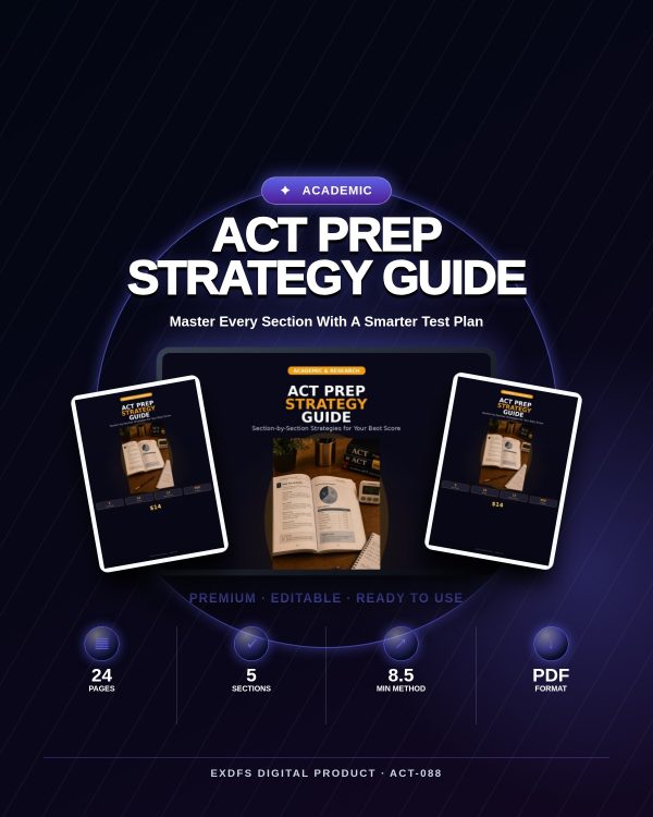 ACT Prep Strategy Guide — Section-by-Section Strategies for English, Math, Reading, Science & Writing