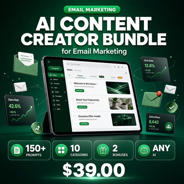 AI_Content_Creator_Bundle_for_Email_Newsletters_Thumbnail AI Content Creator Bundle for Email Newsletters — 150+ Expert Prompts for Campaigns, Sequences & Subject Lines