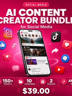 AI_Content_Creator_Bundle_for_Social_Media_Thumbnail AI Content Creator Bundle for Social Media — 150+ Expert Prompts for LinkedIn, Instagram, TikTok & YouTube