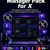AI Social Media Manager Pack for X (Twitter) — 200+ ChatGPT Prompts for Tweets, Threads, Engagement & Audience Growth