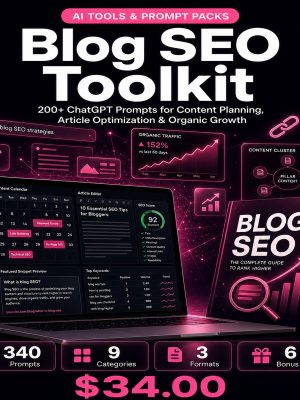 Blog SEO Toolkit — 200+ ChatGPT Prompts for Content Planning, Article Optimization & Organic Traffic Growth