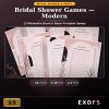 Modern Bridal Shower Games — 12 Minimalist Blush & Black Printable Games