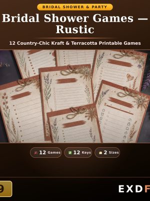Rustic Bridal Shower Games — 12 Country-Chic Printable Party Games