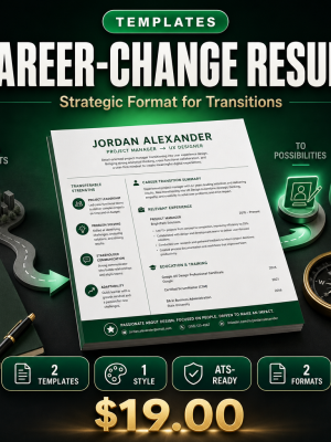 Career_Change_Resume_Thumbnail Career-Change Resume Template — Strategic Format for Industry Transitions