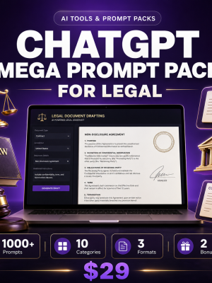 ChatGPT Mega Prompt Pack for Legal — 1000+ AI Prompts for Legal Professionals