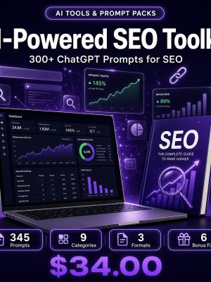AI-Powered SEO Toolkit — 300+ ChatGPT Prompts for Keyword Research, Content Optimization & Technical SEO