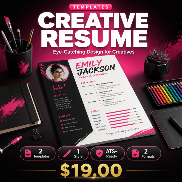 Creative_Resume_Thumbnail Creative Resume Template — Eye-Catching Design for Creative Professionals