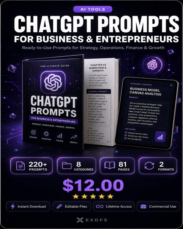 Detail_1200x1500_v2 ChatGPT Prompts for Business - Product Details with Example Prompts and Categories