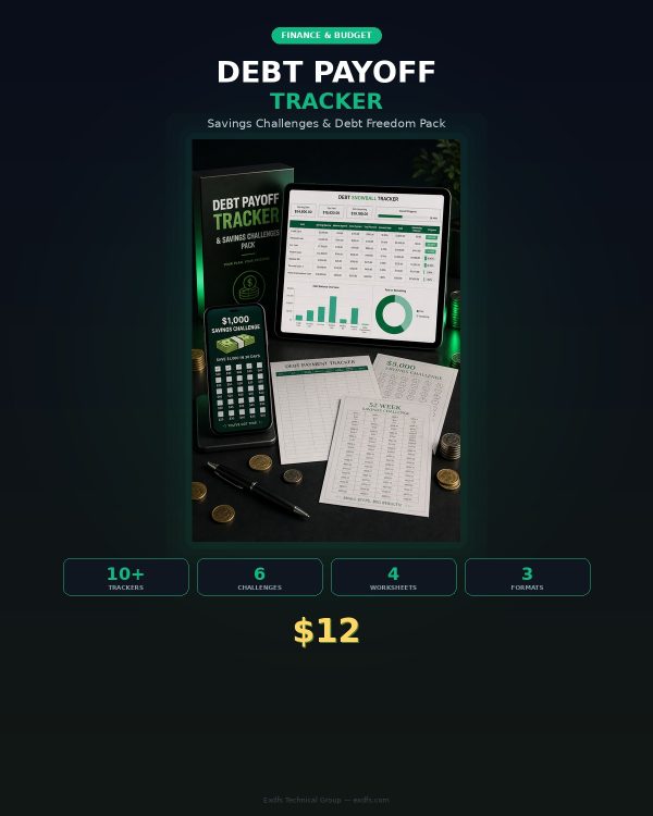 EB-109_cover Debt Payoff Tracker & Savings Challenges Pack