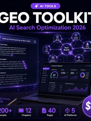 GEO_Toolkit_Thumbnail GEO Toolkit — 200+ ChatGPT Prompts for AI Search Ranking, Generative Engine Optimization & AI Citation Building 2026