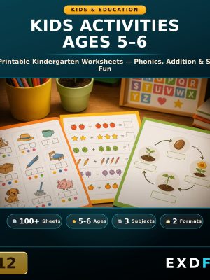Kids_Activities_Ages_5_6_Thumbnail Kids Activities Ages 5-6 — 100+ Printable Kindergarten Learning Worksheets