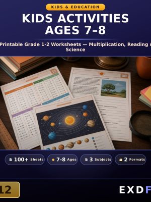 Kids_Activities_Ages_7_8_Thumbnail Kids Activities Ages 7-8 — 100+ Printable Grade 1-2 Learning Worksheets