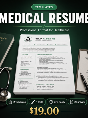 Medical_Resume_Thumbnail Medical Resume Template — Professional Format for Healthcare Practitioners