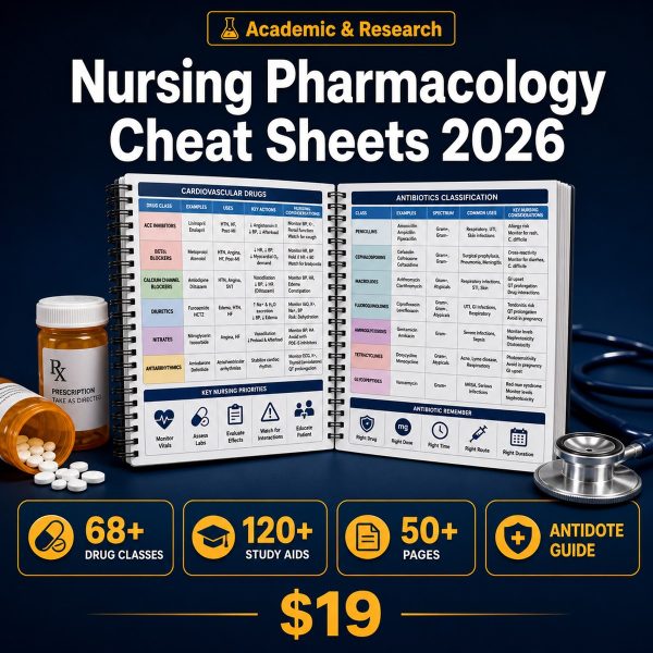 Nursing Pharmacology Cheat Sheets 2026