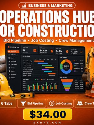 Operations Hub for Construction & Contractors — Bid Pipeline, Job Costing & Crew Dashboard