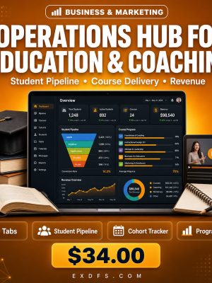 Operations Hub for Education & Coaching — Student Pipeline, Course Delivery & Revenue Dashboard