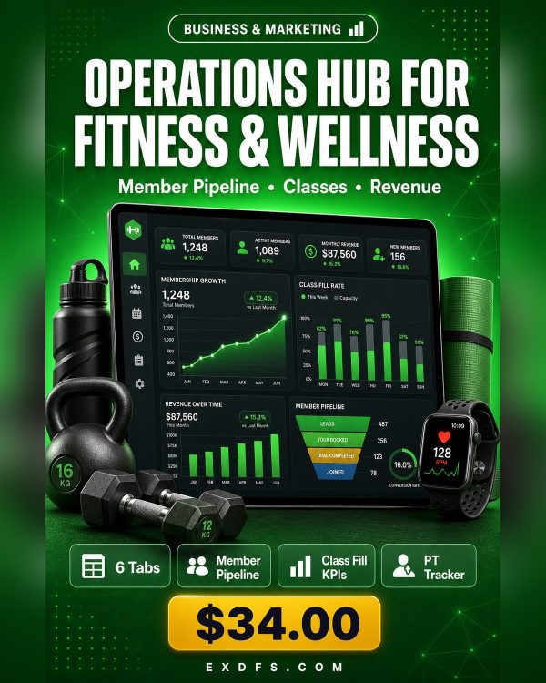 Operations_Hub_for_Fitness_Detail Operations Hub for Fitness & Wellness — Member Pipeline, Class Schedule & Revenue Dashboard