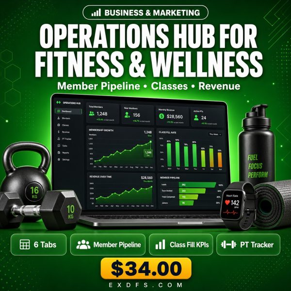 Operations_Hub_for_Fitness_Thumbnail Operations Hub for Fitness & Wellness — Member Pipeline, Class Schedule & Revenue Dashboard