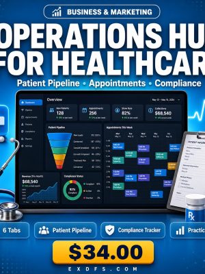 Operations Hub for Healthcare & Medical — Patient Pipeline, Appointment & Compliance Dashboard