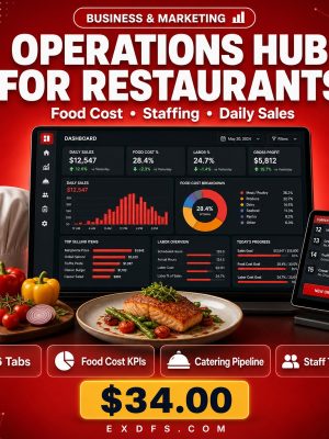 Operations Hub for Restaurants — Food Cost, Staff Scheduling & Daily Sales Dashboard