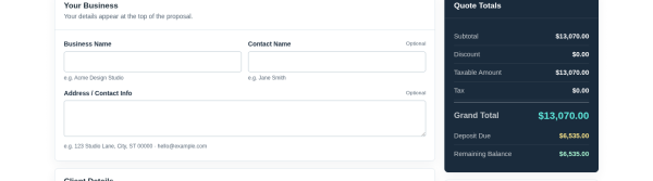 QUOTIX Quote & Proposal Builder Kit