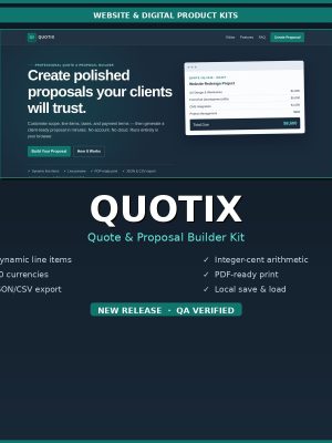 QUOTIX Quote & Proposal Builder Kit