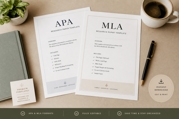 Research Paper Templates (APA/MLA)