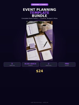 TP-137_cover Event Planning Template Bundle — Complete Toolkit with Timeline, Budget, Guest List, Vendor Sheet & Checklist