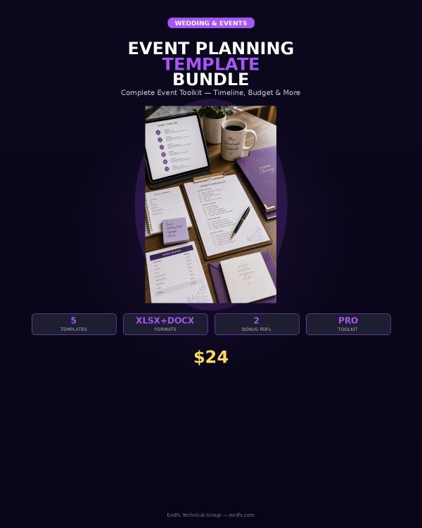 TP-137_cover Event Planning Template Bundle — Complete Toolkit with Timeline, Budget, Guest List, Vendor Sheet & Checklist