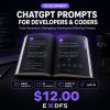 ChatGPT Prompts for Developers and Programming - 224+ AI Prompts Pack Cover