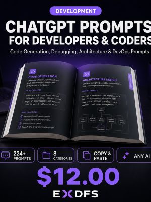 Thumb_AI-004 ChatGPT Prompts for Developers and Programming - 224+ AI Prompts Pack Cover