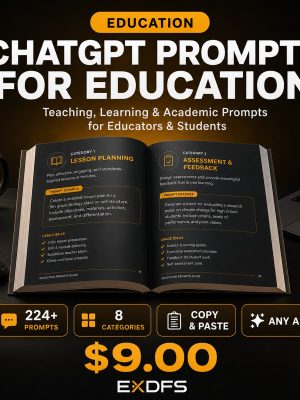 Thumb_AI-007 ChatGPT Prompts for Education and Online Learning - 224+ AI Prompts Pack Cover