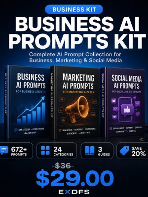Business AI Prompts Kit - 672+ ChatGPT Prompts Bundle Cover