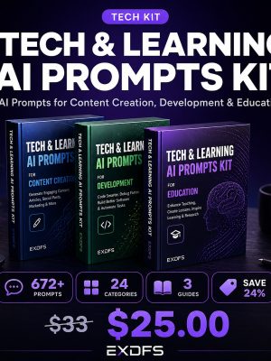 Thumb_AI-009 Tech & Learning AI Prompts Kit - 672+ ChatGPT Prompts Bundle Cover