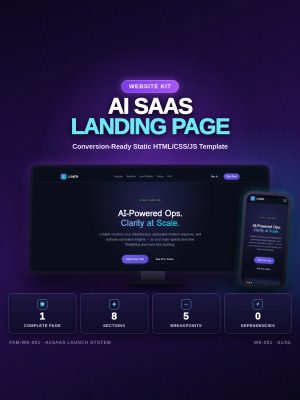 LUMEN — AI SaaS Landing Page Template — Static HTML/CSS/JS