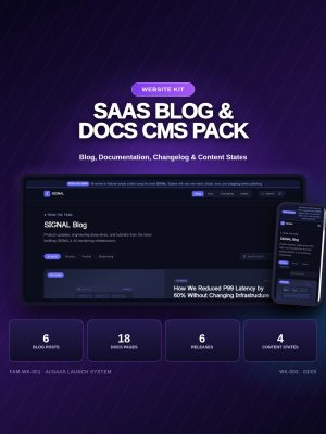 SIGNAL — SaaS Blog & Docs CMS Pack — Static HTML/CSS/JS