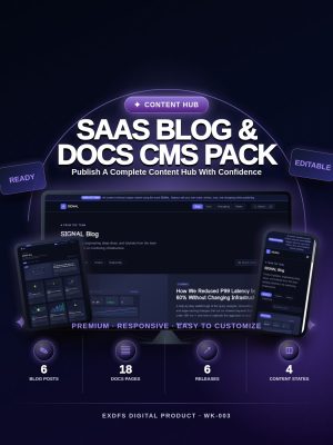 SIGNAL — SaaS Blog & Docs CMS Pack — Static HTML/CSS/JS