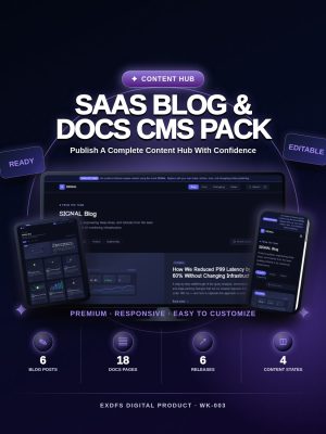 SIGNAL — SaaS Blog & Docs CMS Pack — Static HTML/CSS/JS