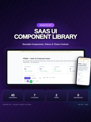 PRISM — SaaS UI Component Library — Static HTML/CSS/JS