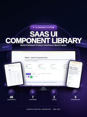 PRISM — SaaS UI Component Library — Static HTML/CSS/JS