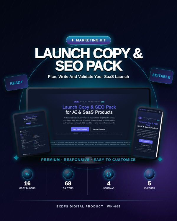 VECTOR — Launch Copy & SEO Pack for AI & SaaS Products