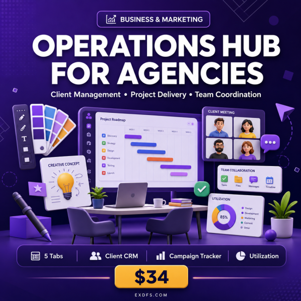 agencies-thumbnail Operations Hub for Agencies — Client Management, Project Delivery & Team Coordination Dashboard