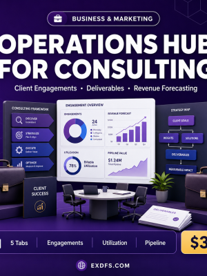 Operations Hub for Consulting — Client Engagement, Deliverable Tracking & Revenue Forecasting Dashboard