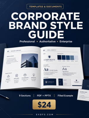 Corporate Brand Style Guide — Professional Business & Enterprise Brand Identity Template