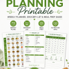 Meal Planning Printable — Weekly Planner, Grocery List, Meal Prep & Nutrition Tracker